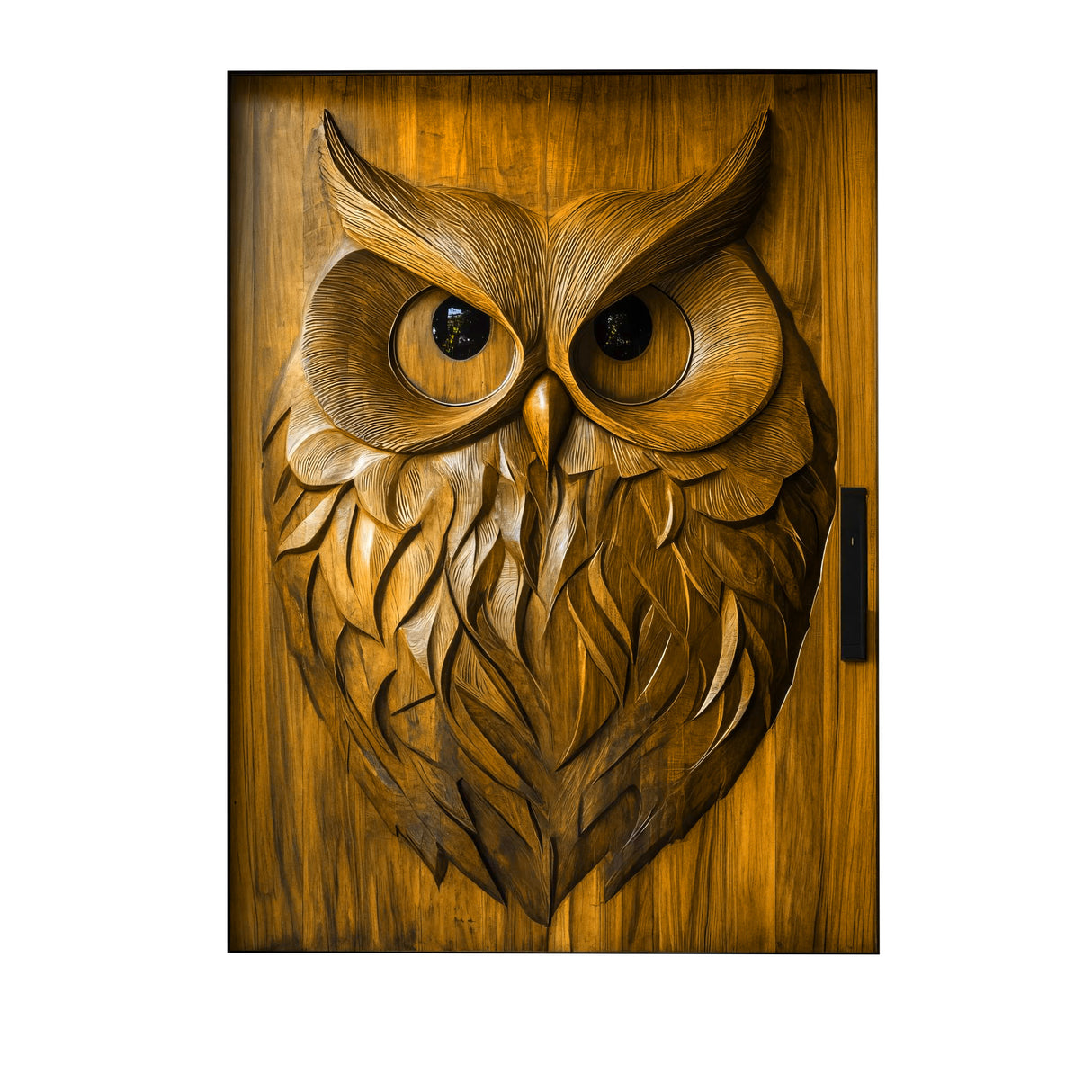 Orvion Sculpted Solid Wood Rectangular Double Doors Teak - Timberustic Door