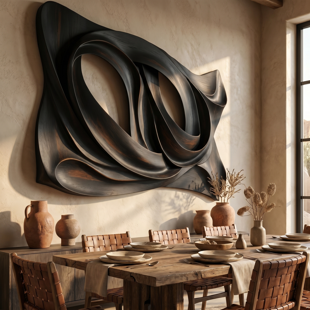 Orynthis Sculpted Solid Wood Wall Art