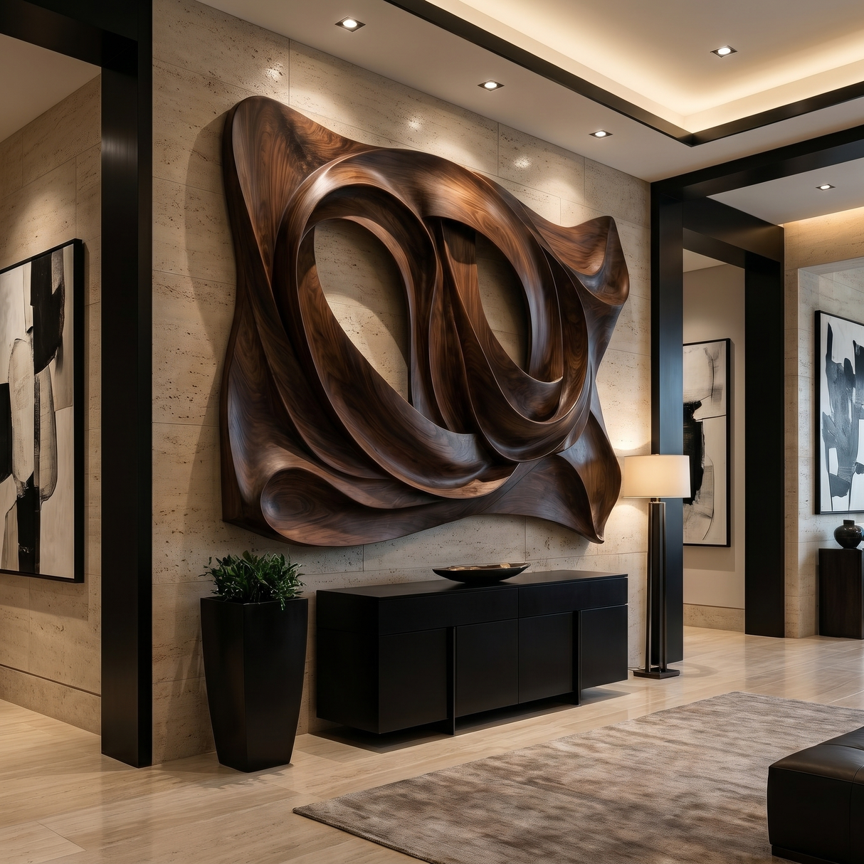 Orynthis Sculpted Solid Wood Wall Art