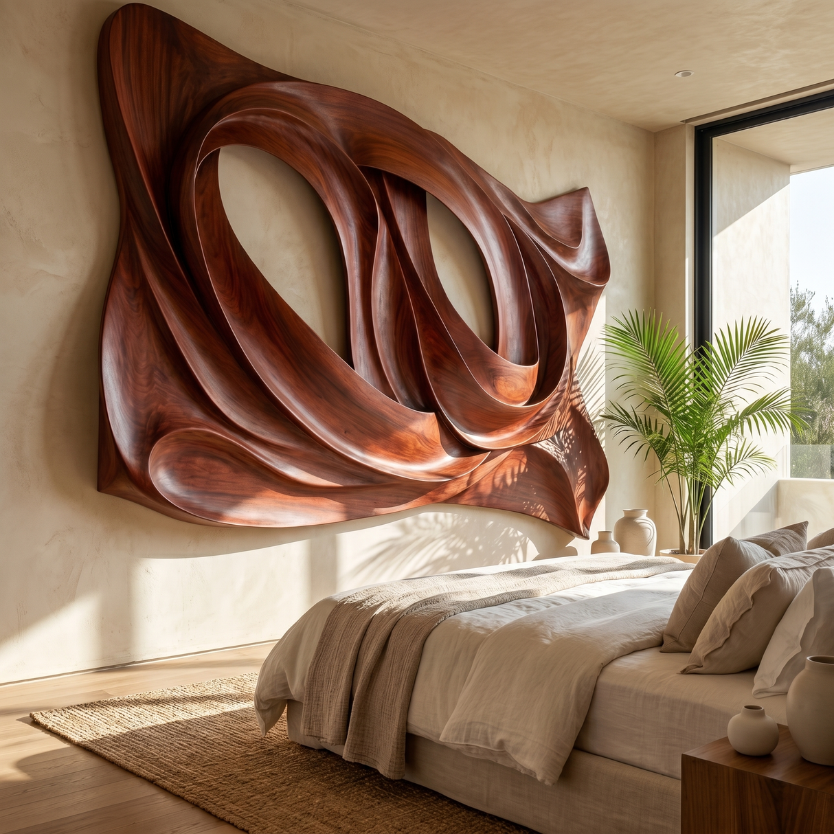 Orynthis Sculpted Solid Wood Wall Art