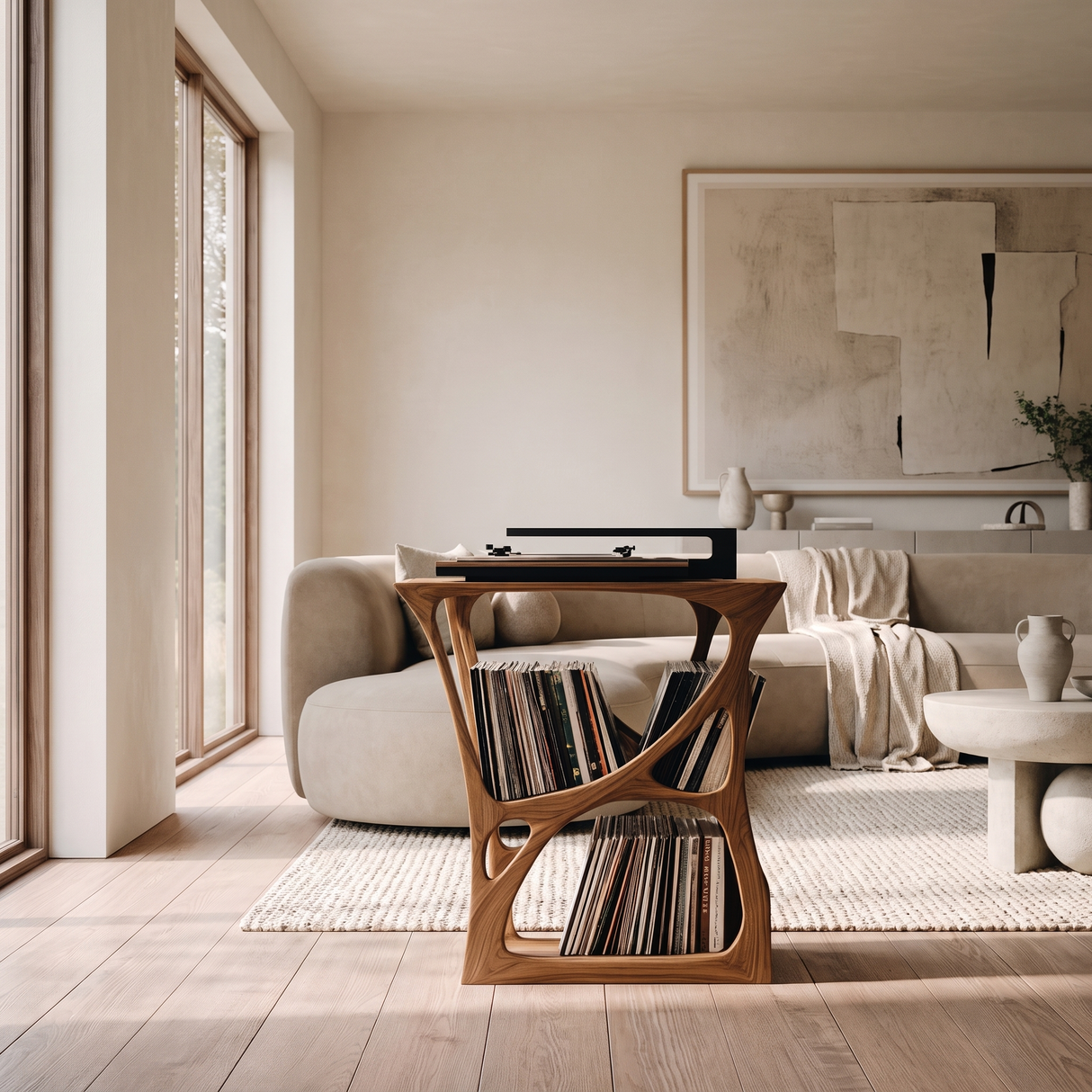 Orynthus Handcrafted Solid Wood Record Player Stand SPA254463 - Timberustic Record Player Stand With Storage