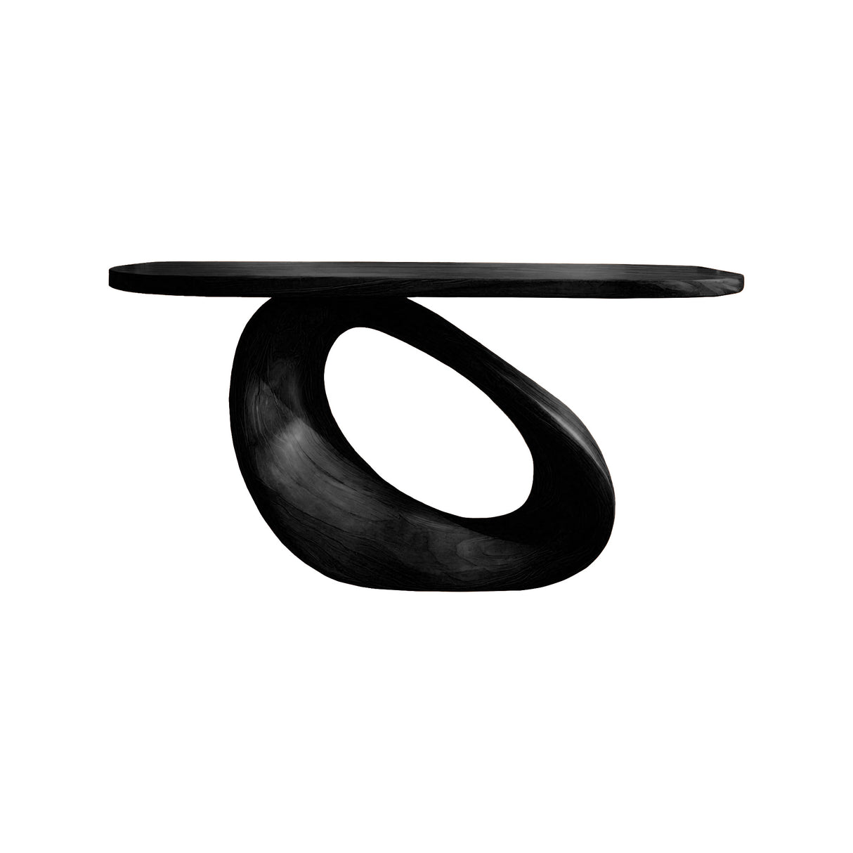 Oryx Sculpted Solid Wood Console Table Black - Timberustic Console Table
