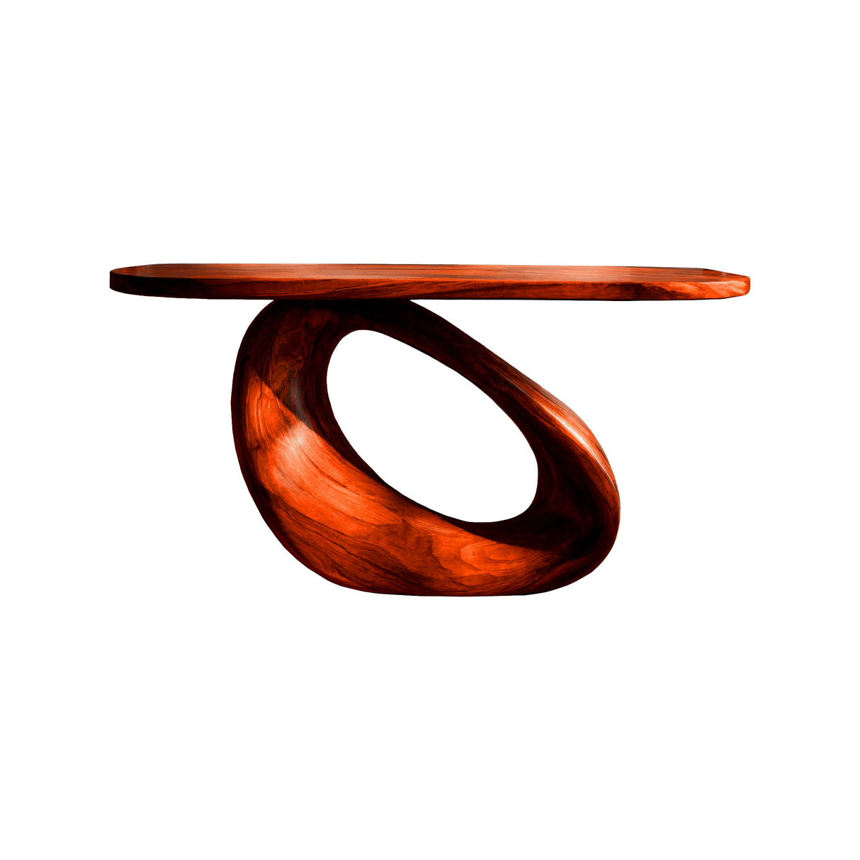 Oryx Sculpted Solid Wood Console Table Mahogany - Timberustic Console Table