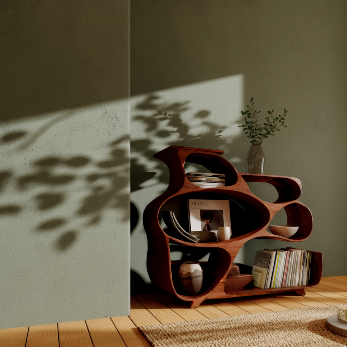 Ovallure Solid Wood Bookshelf - Timberustic Bookshelf
