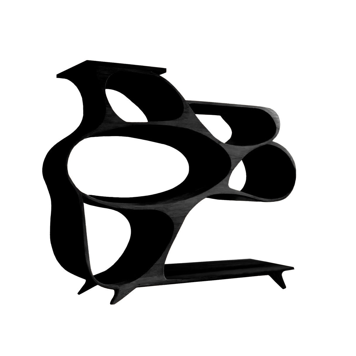 Ovallure Solid Wood Bookshelf Black - Timberustic Bookshelf