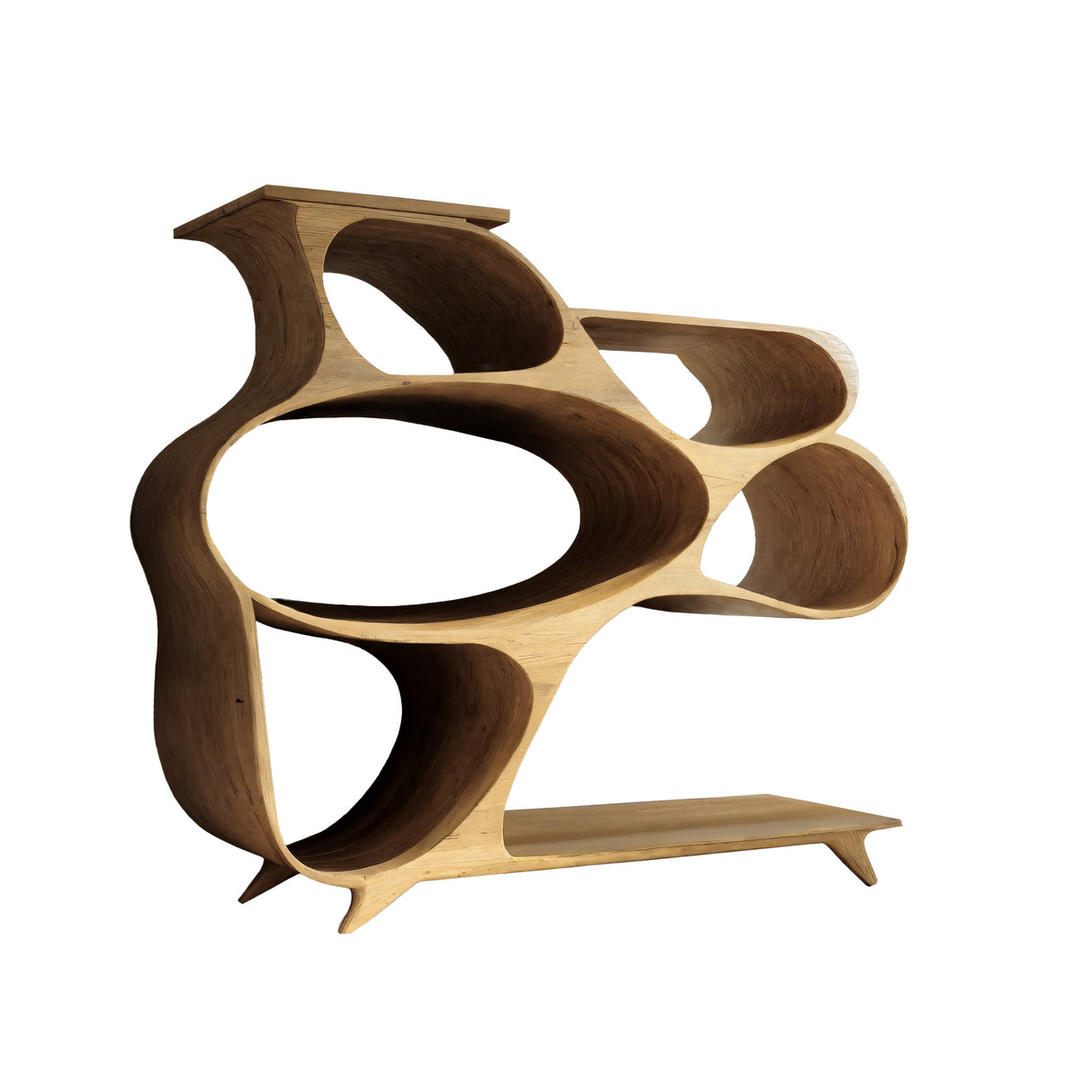 Ovallure Solid Wood Bookshelf Natural Oak - Timberustic Bookshelf