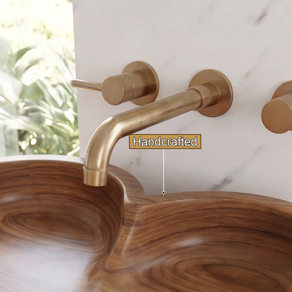 Petalara Handcrafted Solid Wood Flower Vessel Sink - Timberustic Vessel Sinks