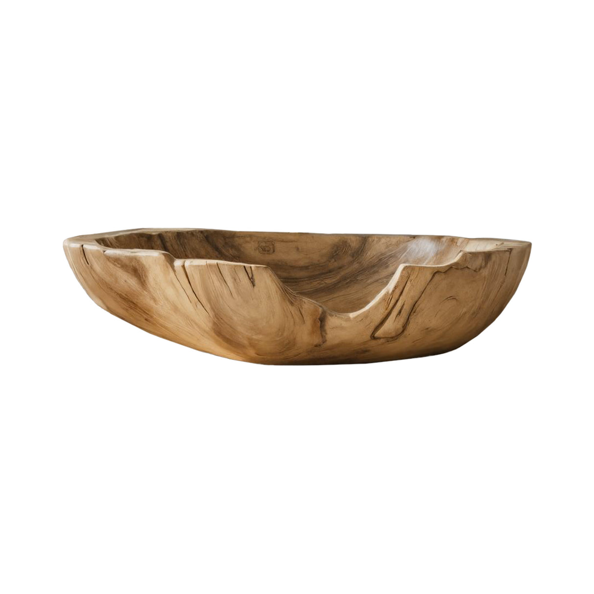 Petalgrain Organic Live Edge Wood Vessel Sink