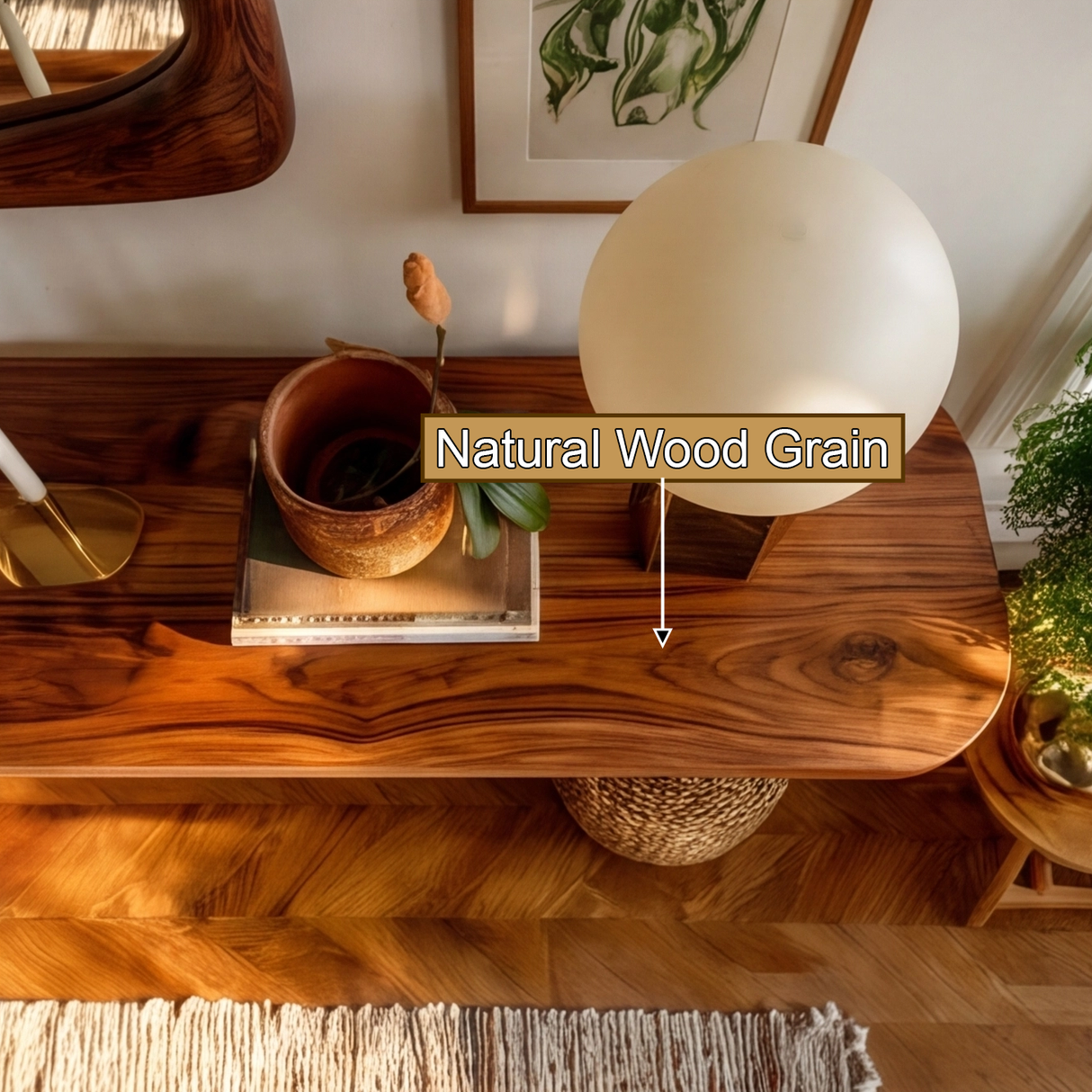 Quorvannis Sculpted Solid Wood Console Table - Timberustic Console Table