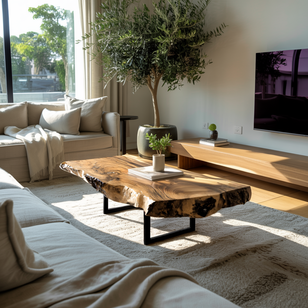 Ravelle Live Edge Solid Wood Coffee Table - Timberustic Coffee Table