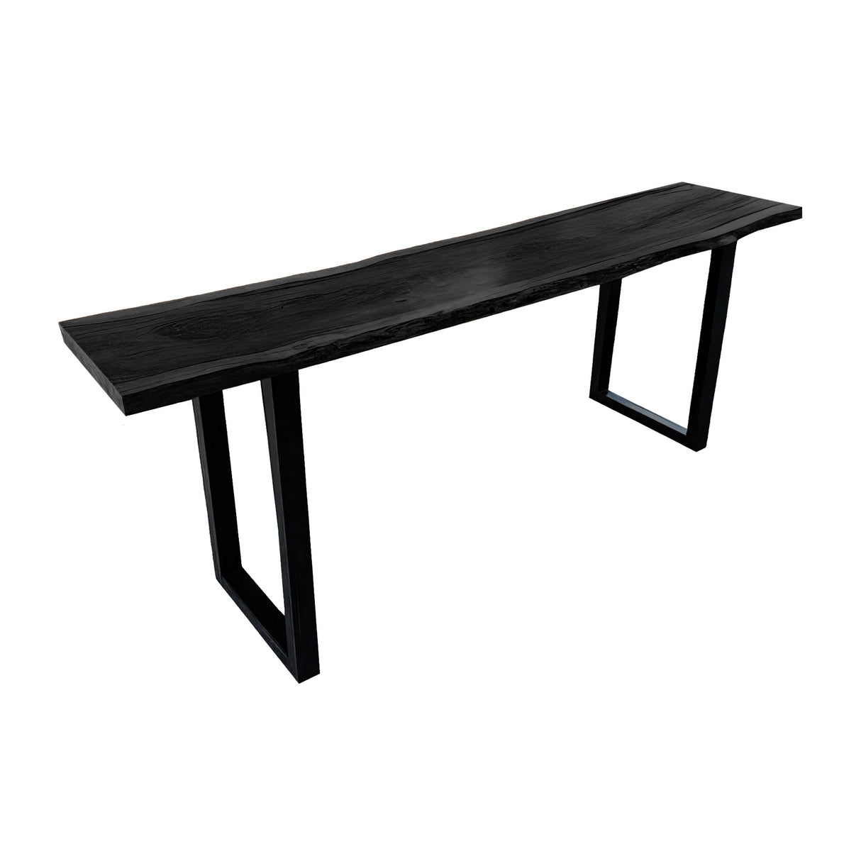 Ravello Live Edge Solid Wood Bar Table Black - Timberustic Bar Table