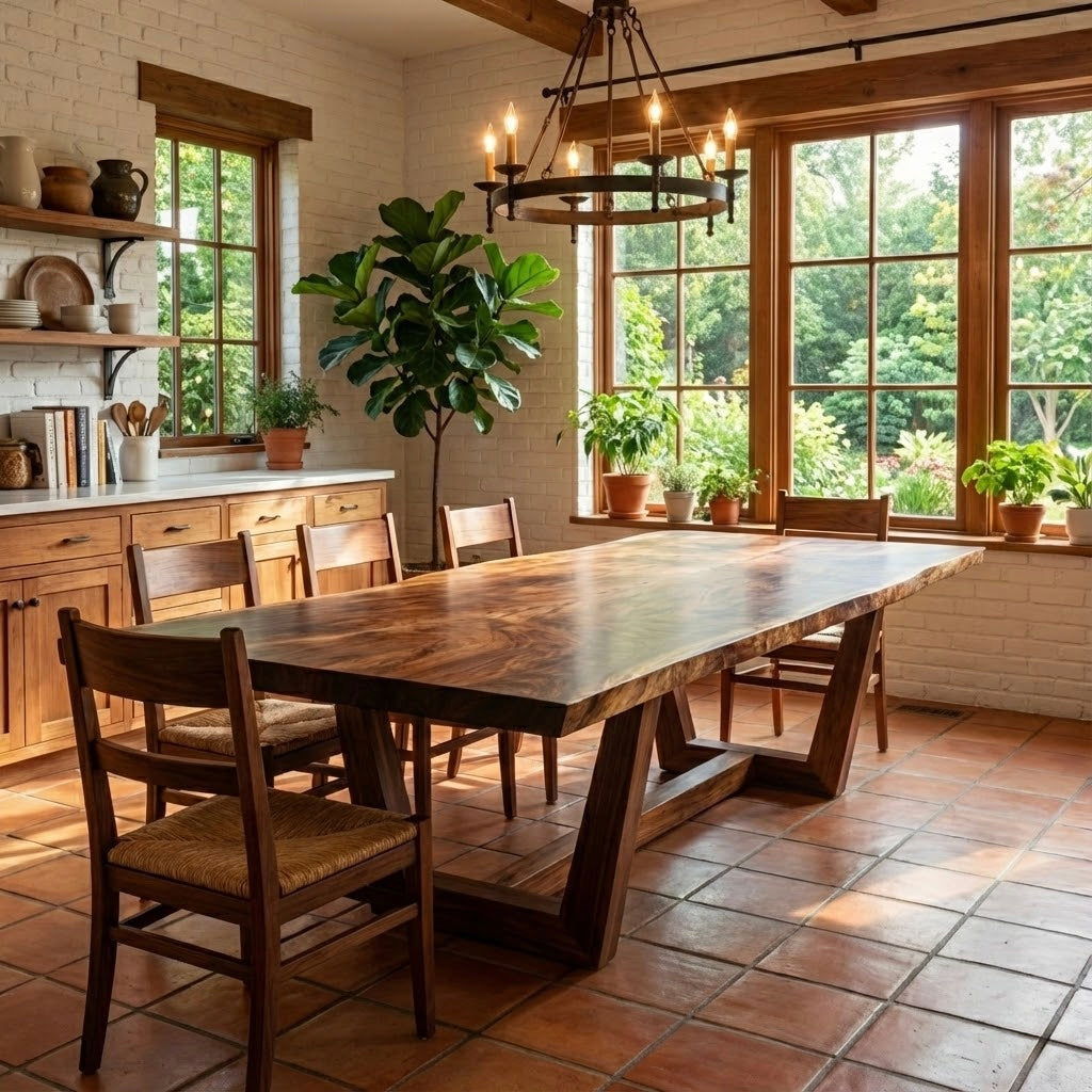 Ravennor Live Edge Solid Wood Dining Table - Timberustic Dining Table
