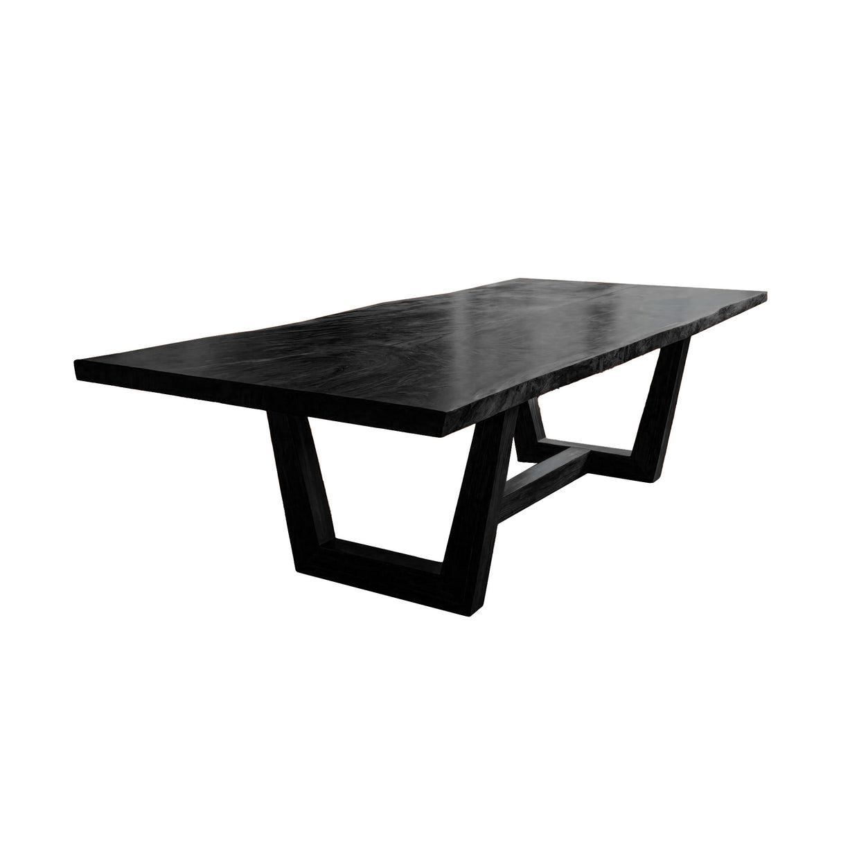 Ravennor Live Edge Solid Wood Dining Table Black - Timberustic Dining Table