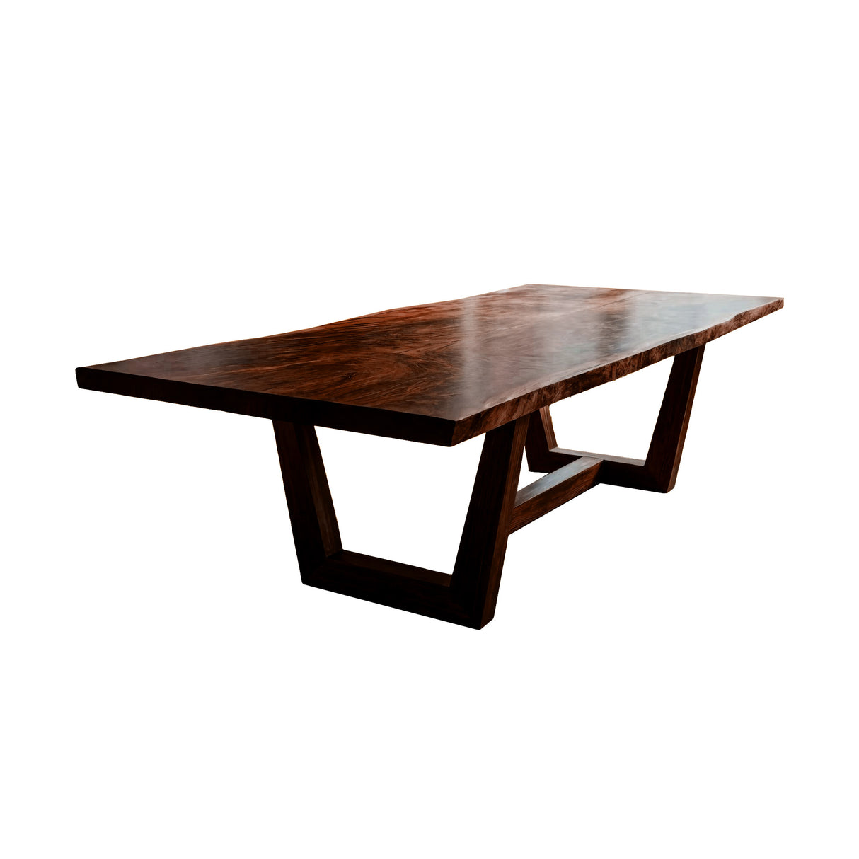 Ravennor Live Edge Solid Wood Dining Table Dark Walnut - Timberustic Dining Table
