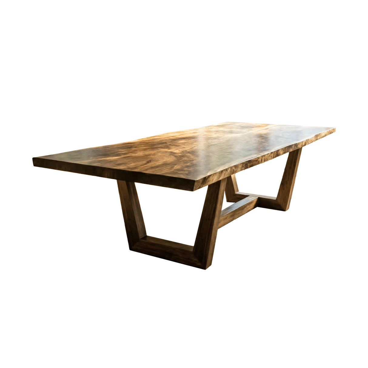 Ravennor Live Edge Solid Wood Dining Table Natural Oak - Timberustic Dining Table