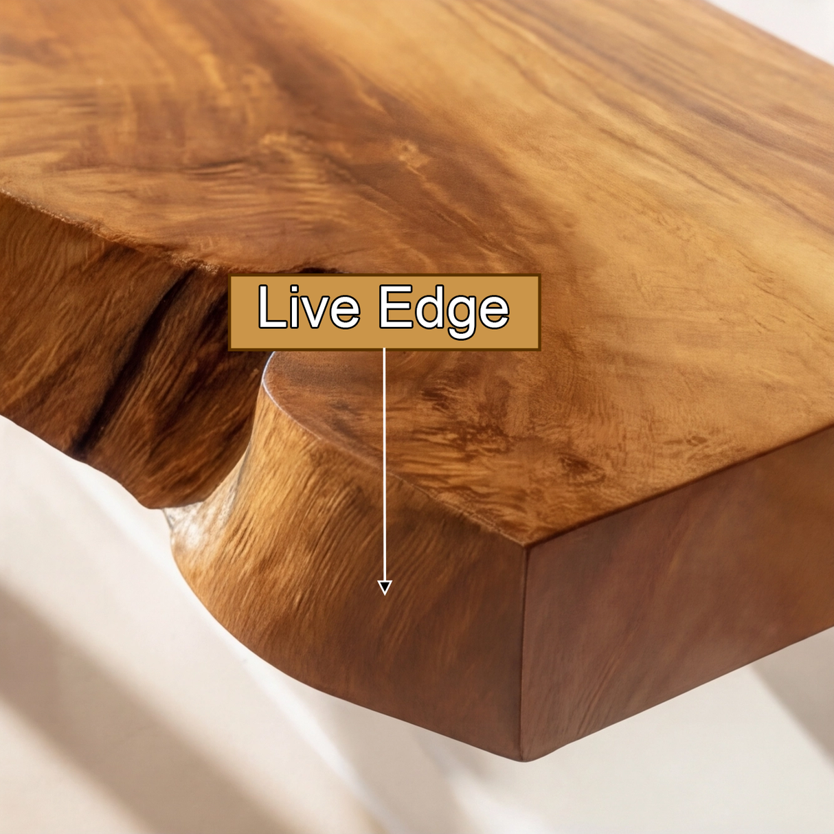 Raventra Live Edge Solid Wood Floating Shelf SPA293488 - Timberustic Floating Shelf