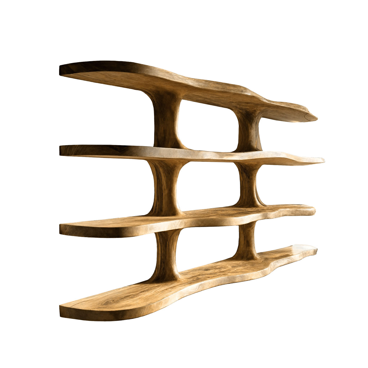 Ravora Live Edge Solid Wood Floating Kitchen Shelf Natural Oak - Timberustic Floating Kitchen Shelf