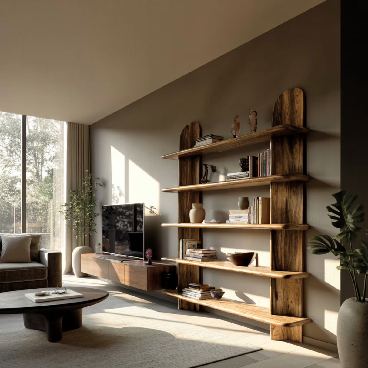 Ravyn Arch Solid Wood Bookshelf - Timberustic Bookshelf