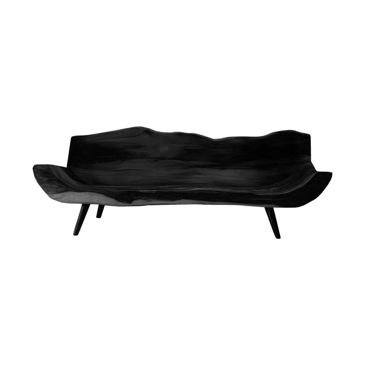 Raw Live Edge Flow Zen Solid Wood Sofa Black - Timberustic Sofa