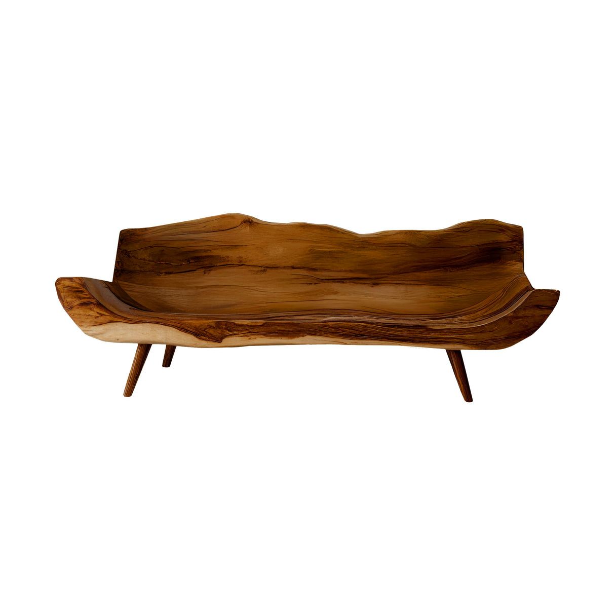 Raw Live Edge Flow Zen Solid Wood Sofa Brown - Timberustic Sofa