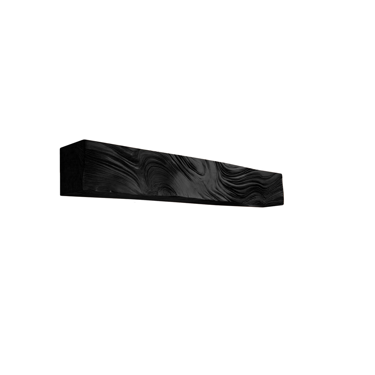 Rheon Sculpted Solid Wood Fireplace Mantel Shelf Black - Timberustic Fireplace Mantel Shelf
