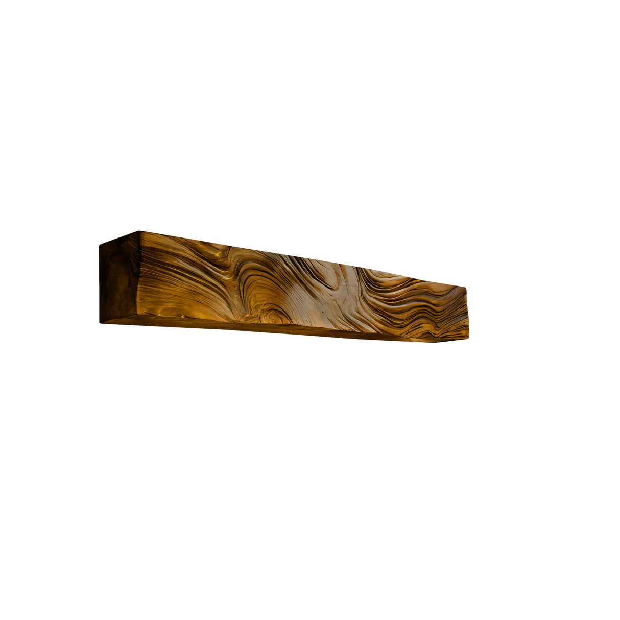 Rheon Sculpted Solid Wood Fireplace Mantel Shelf Teak - Timberustic Fireplace Mantel Shelf