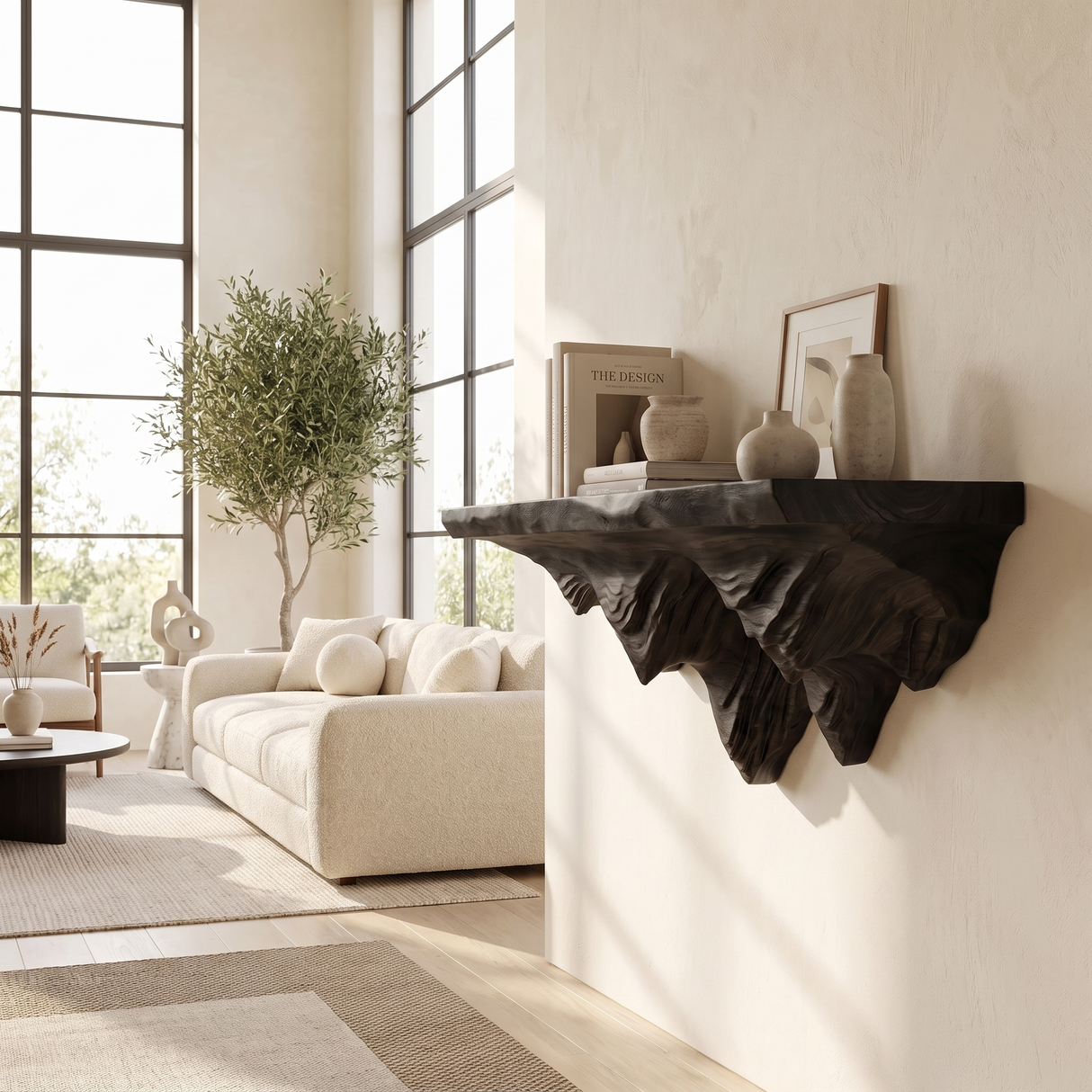 Rhovan Handcrafted Mountain Floating Shelf - Timberustic Floating Shelf