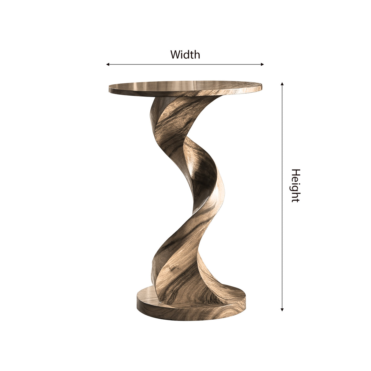 Ribbon Form Solid Wood Pedestal Stand - Timberustic Pedestal Stand