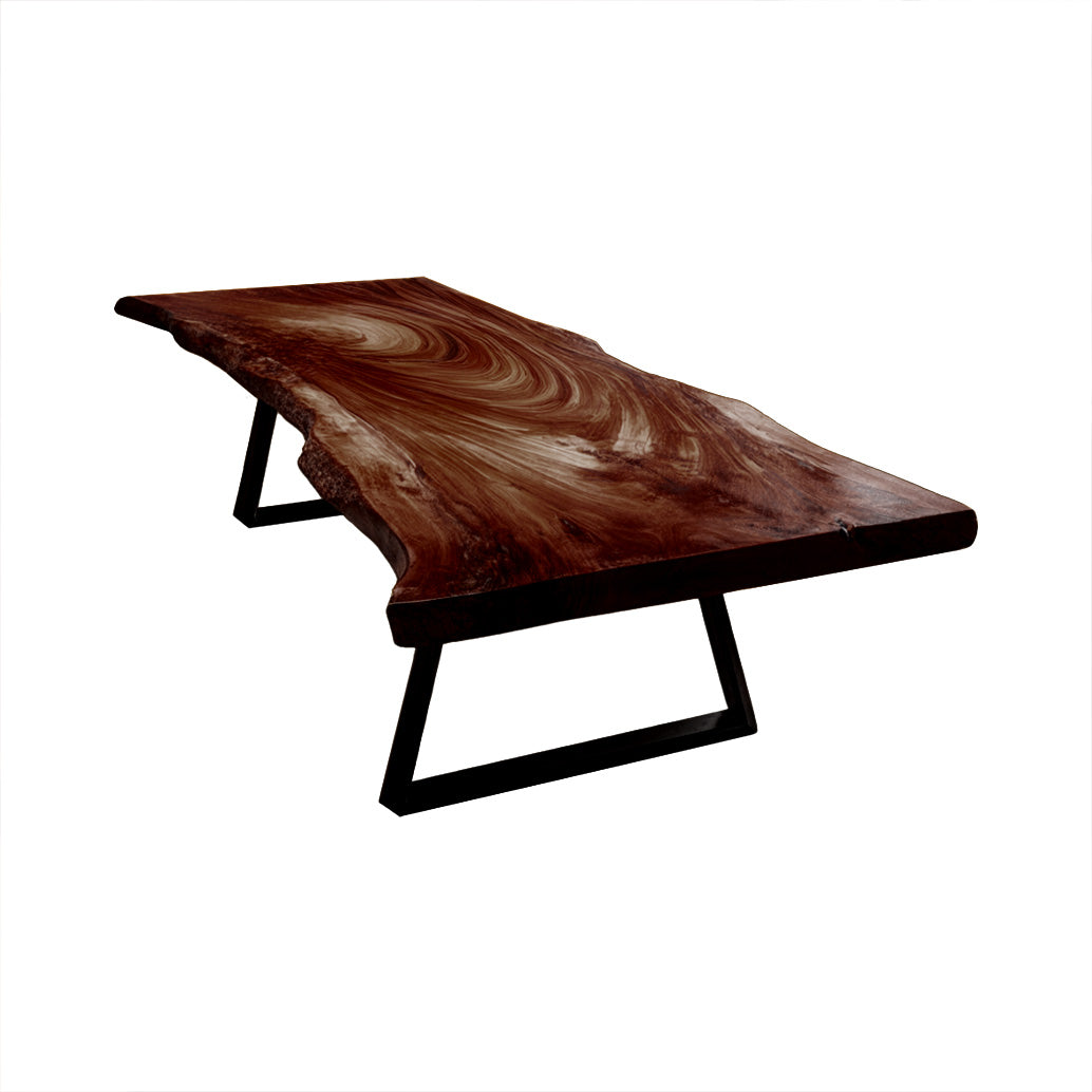 Ridgeflow Live Edge Solid Wood Dining Table Dark Walnut - Timberustic Dining Table