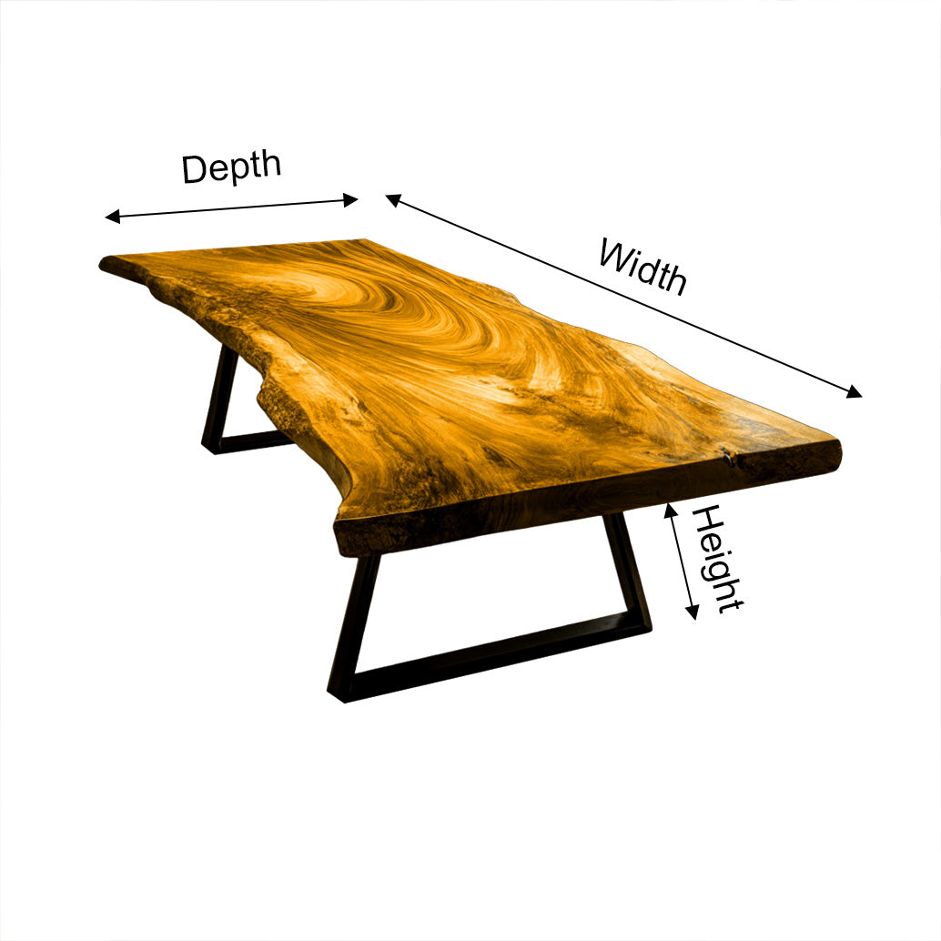 Ridgeflow Live Edge Solid Wood Dining Table - Timberustic Dining Table