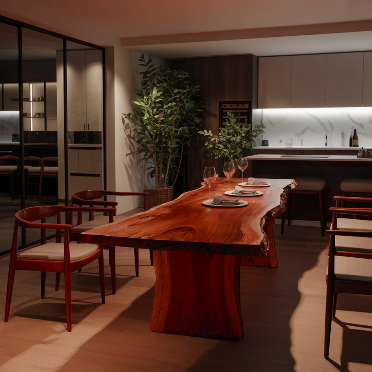 Ridgewood Live Edge Solid Wood Dining Table - Timberustic Dining Table