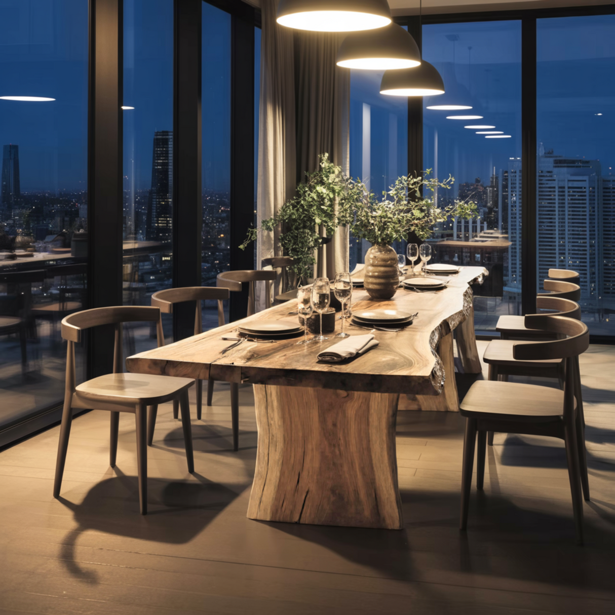 Ridgewood Live Edge Solid Wood Dining Table - Timberustic Dining Table