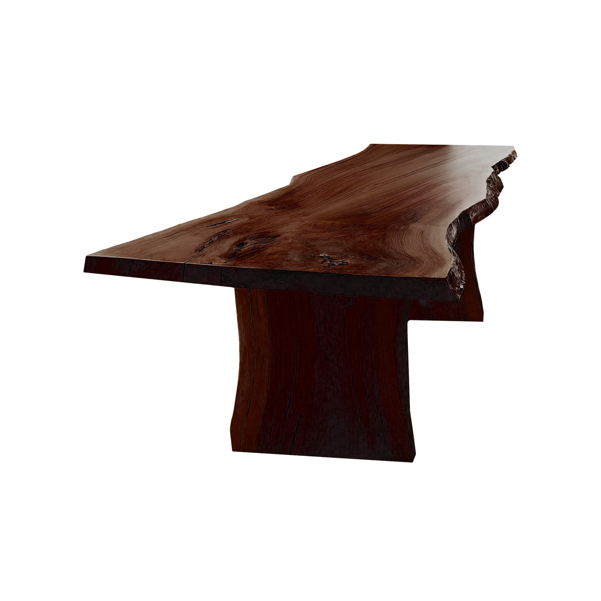 Ridgewood Live Edge Solid Wood Dining Table Dark Walnut - Timberustic Dining Table