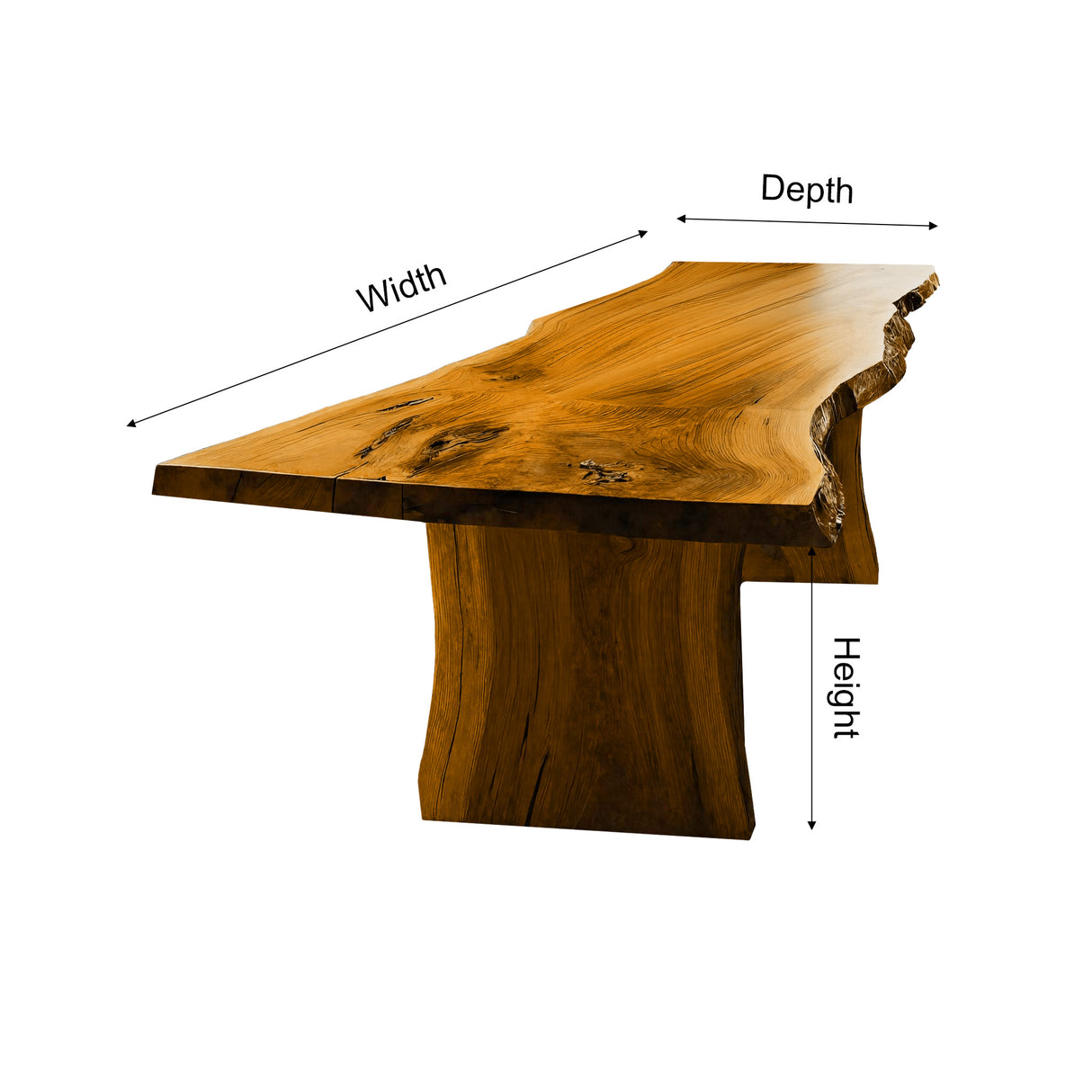 Ridgewood Live Edge Solid Wood Dining Table - Timberustic Dining Table