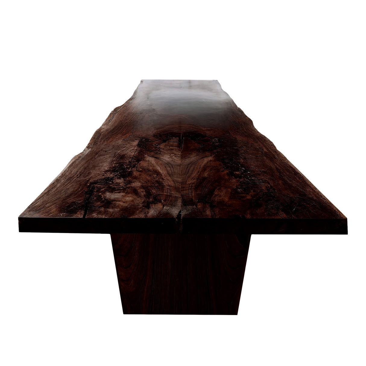 Rivane Slab Solid Wood Dining Table Dark Walnut - Timberustic Dining Table