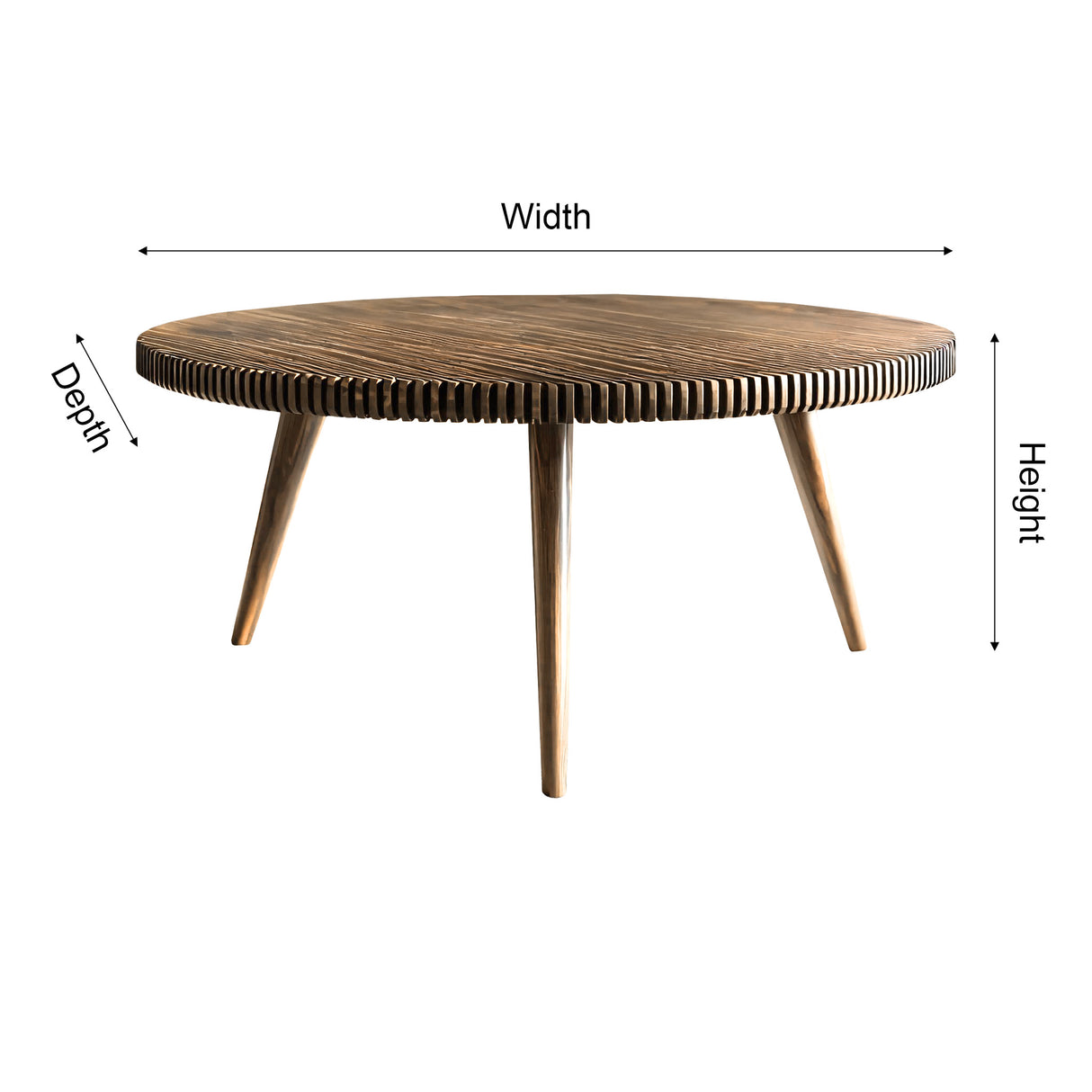 Rivaro Round Handcrafted Coffee Table - Timberustic Coffee Table