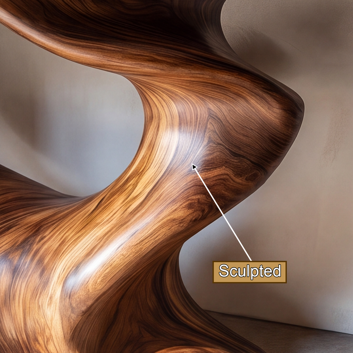 Rivenshade Sculpted Solid Wood Console Table