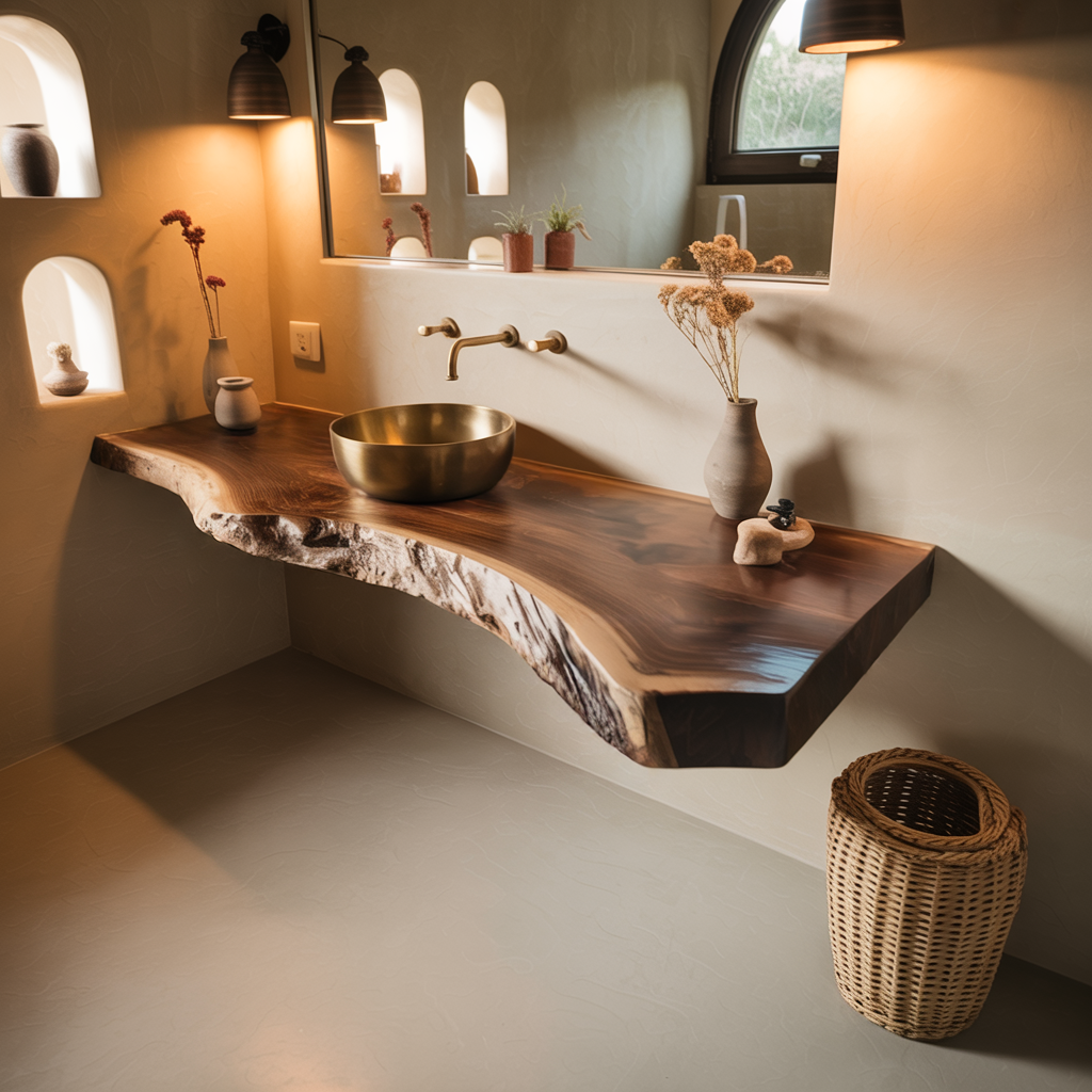 Riverbend Solid Wood Floating Bathroom Vanity - Timberustic Floating Bathroom Vanity