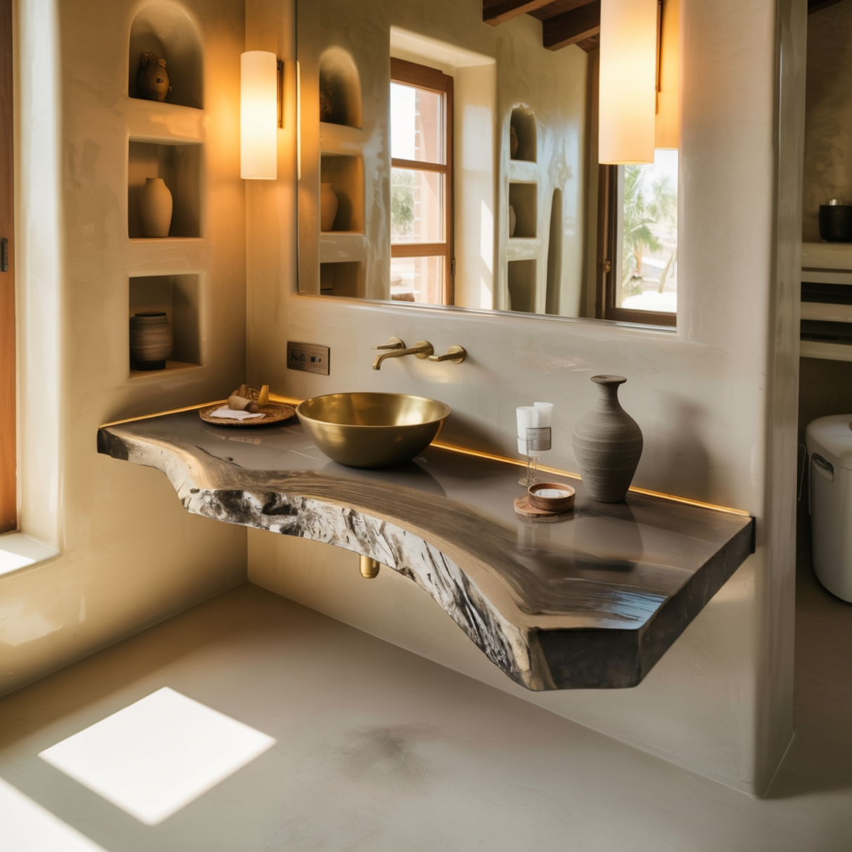 Riverbend Solid Wood Floating Bathroom Vanity - Timberustic Floating Bathroom Vanity