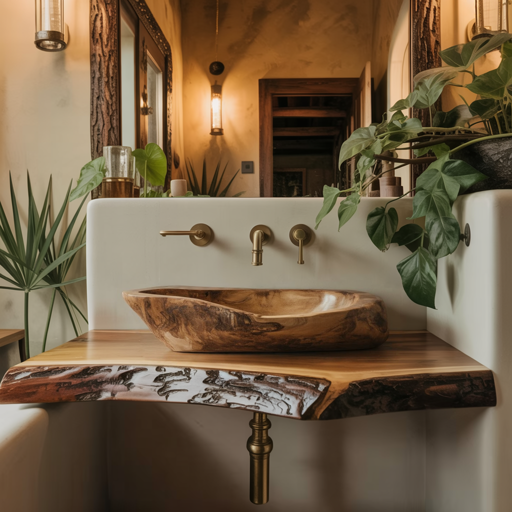 Rivermold Live Edge Wood Vessel Sink