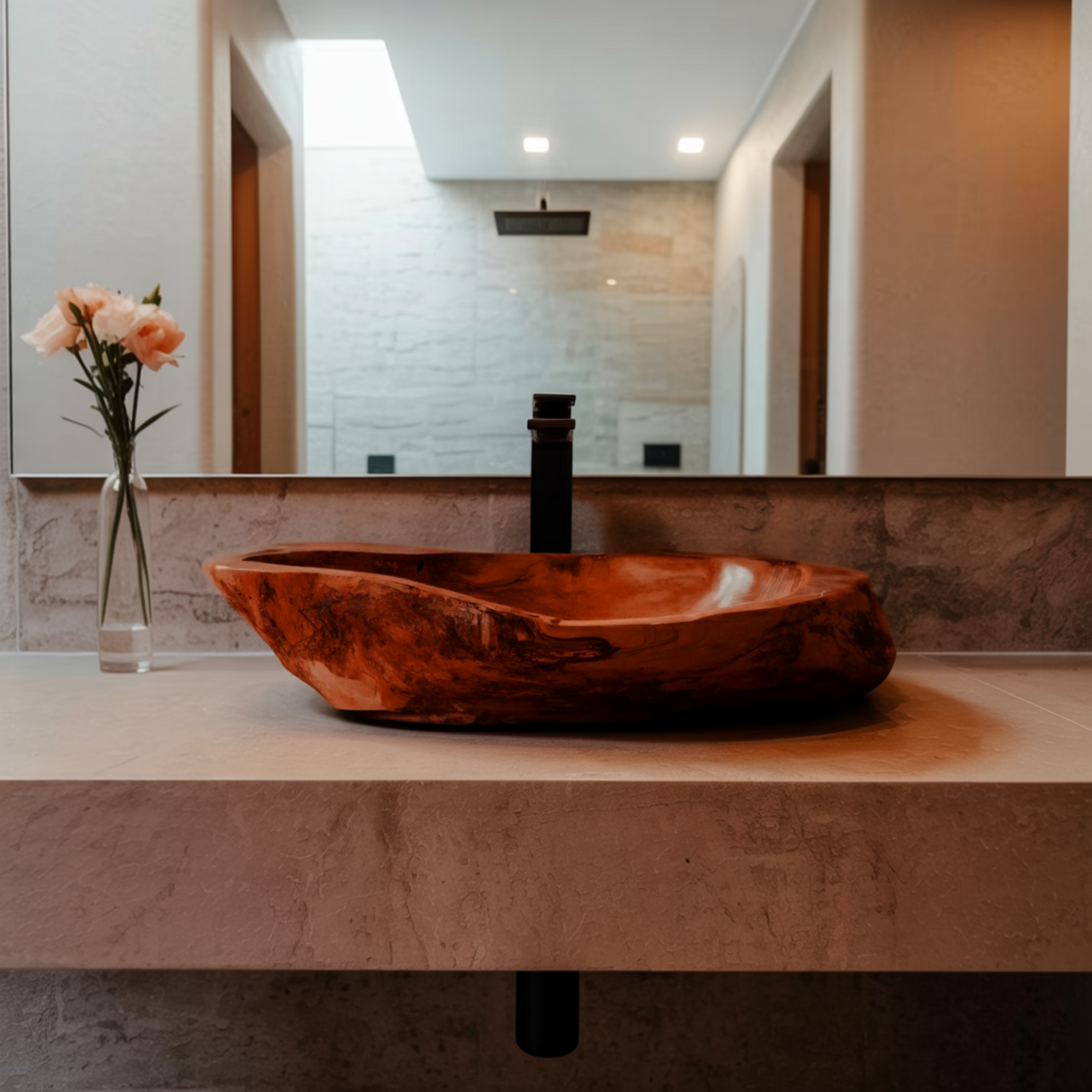 Rivermold Live Edge Wood Vessel Sink - Timberustic Vessel Sinks