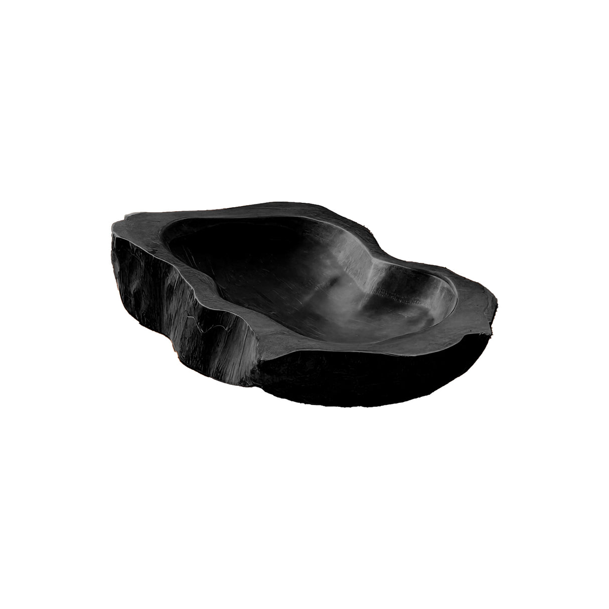 Riverstone Hollow Handcrafted Wooden Vessel Sink Black - Timberustic Vessel Sinks