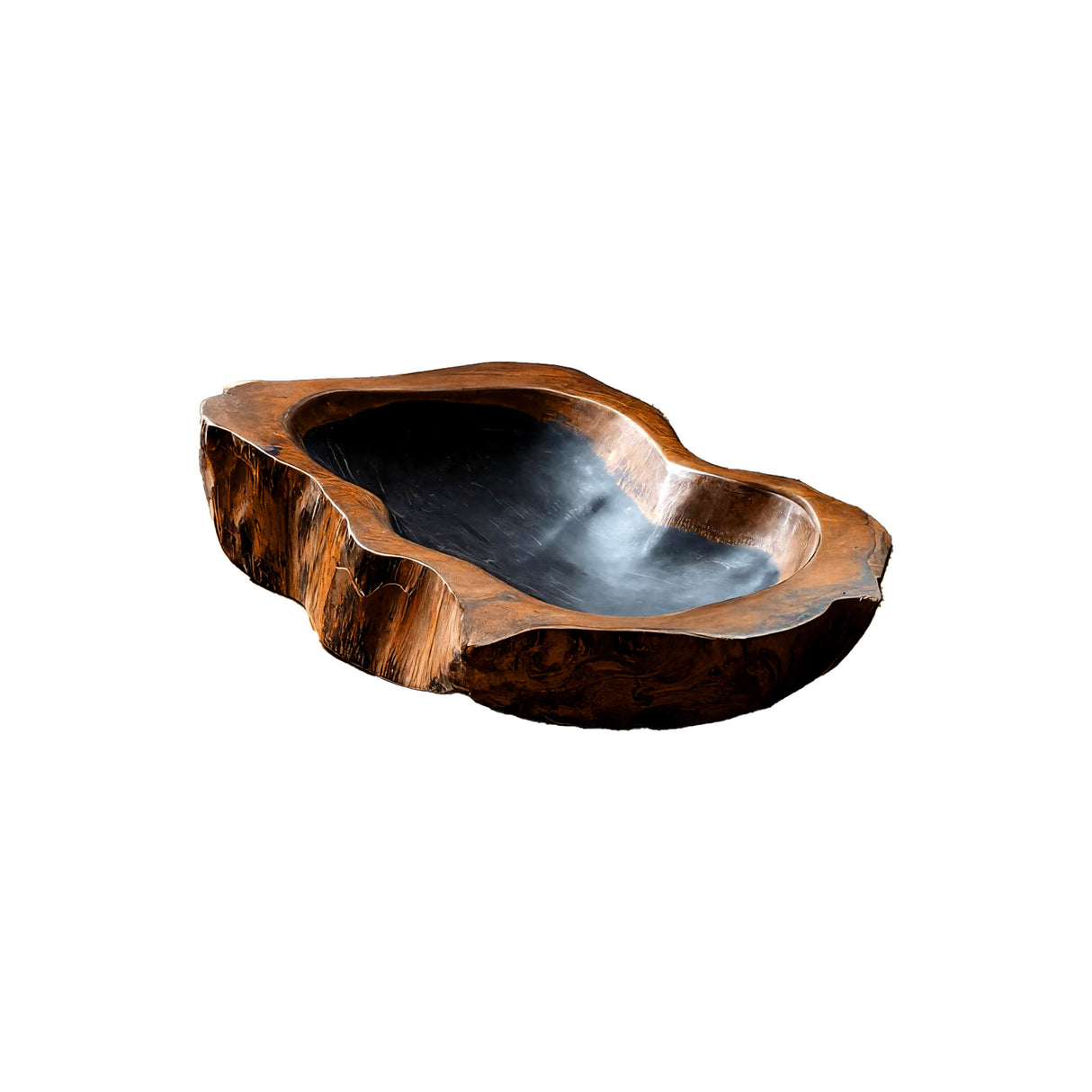 Riverstone Hollow Handcrafted Wooden Vessel Sink Brown - Timberustic Vessel Sinks
