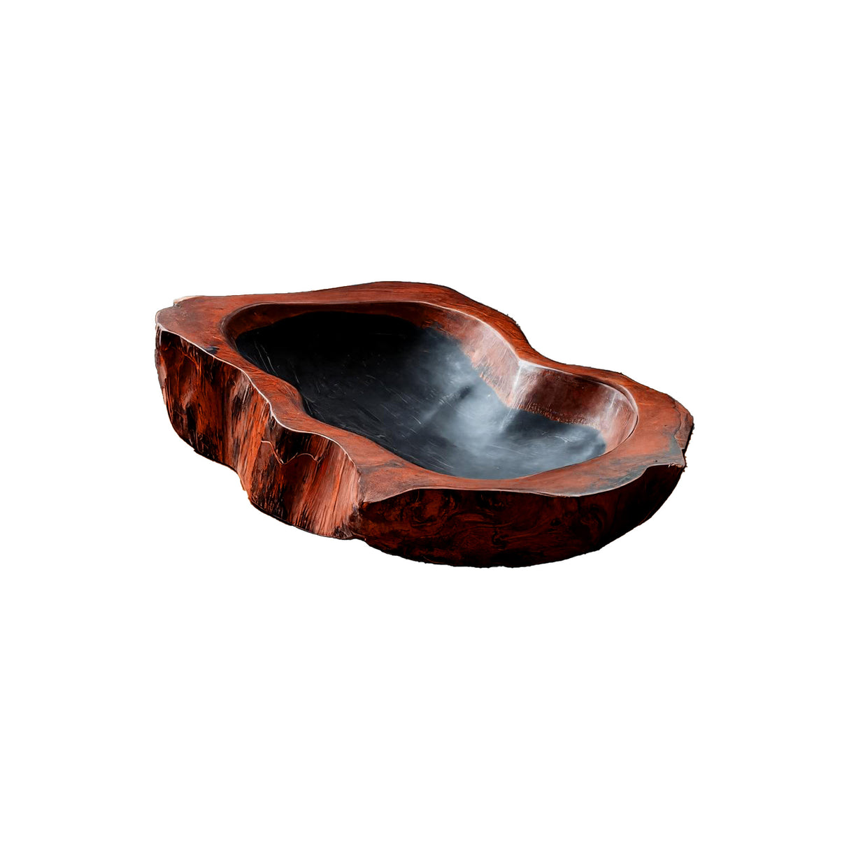 Riverstone Hollow Handcrafted Wooden Vessel Sink Mahogany - Timberustic Vessel Sinks