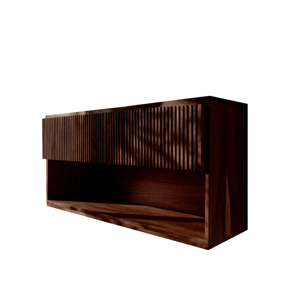 Rivon Handcrafted Solid Wood Floating Bathroom Cabinet