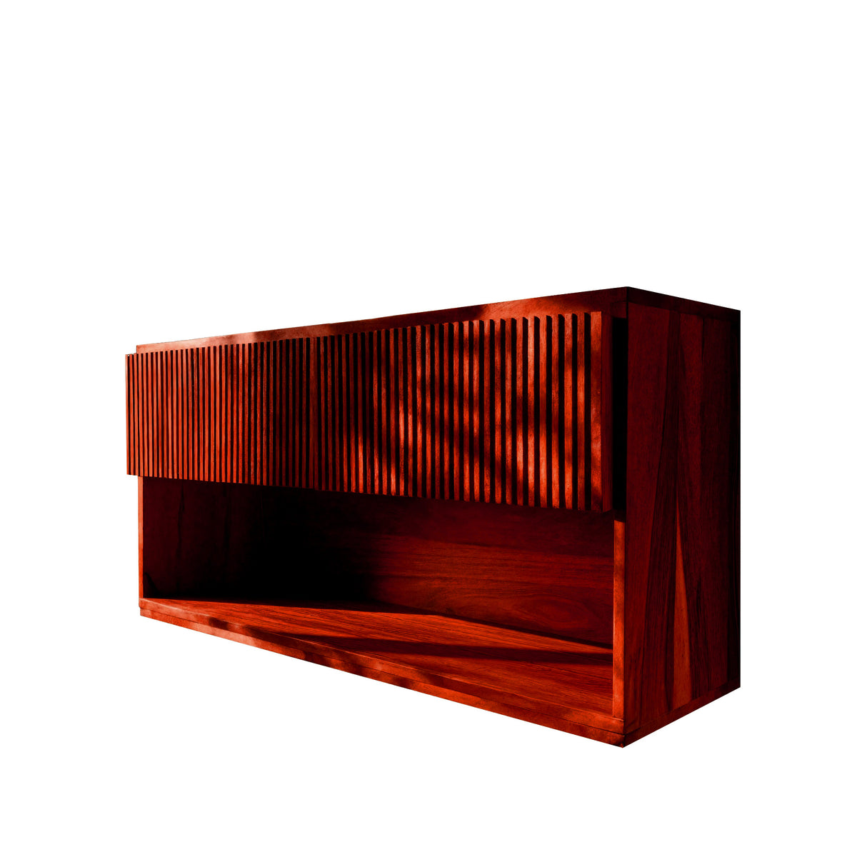 Rivon Handcrafted Solid Wood Floating Bathroom Cabinet