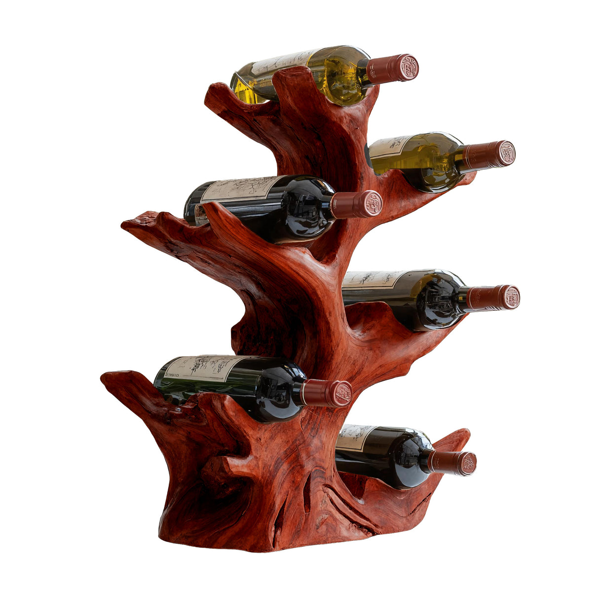 Rootform Live Edge Solid Wood Wine Rack Mahogany - Timberustic Wine Rack