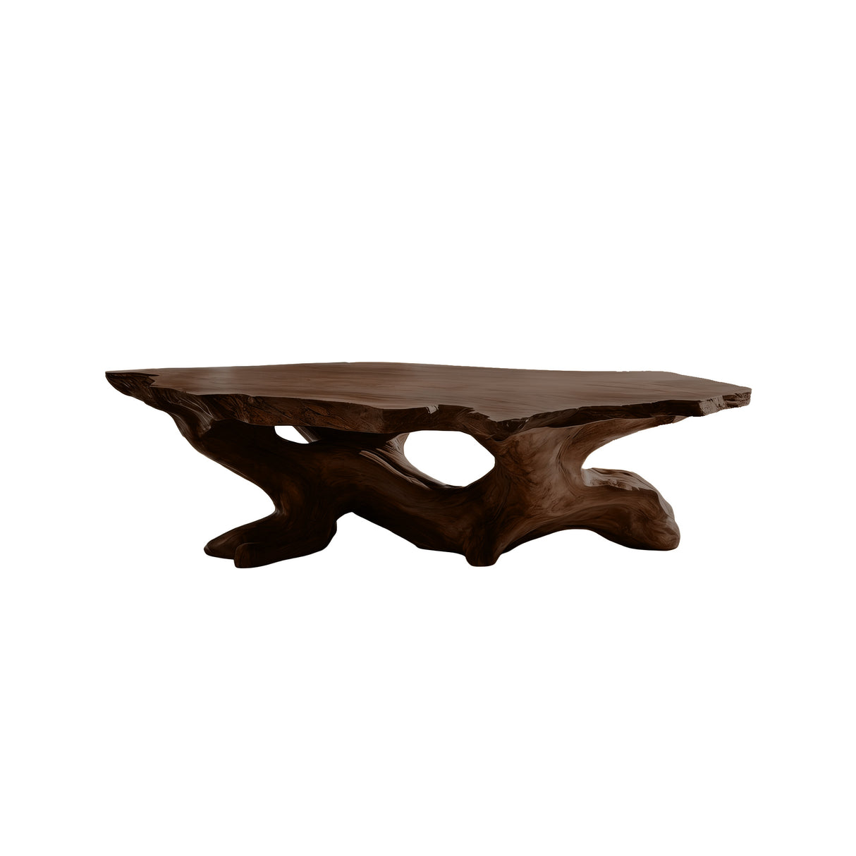 Rootmere Live Edge Solid Wood Coffee Table Dark Walnut - Timberustic Coffee Table
