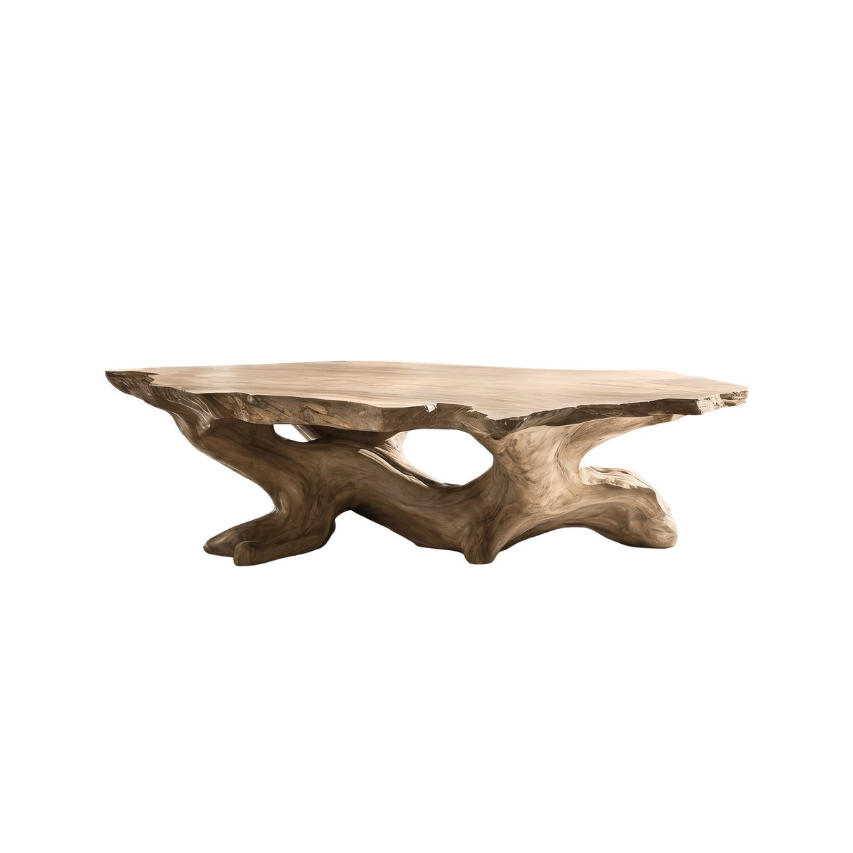 Rootmere Live Edge Solid Wood Coffee Table Natural Oak - Timberustic Coffee Table