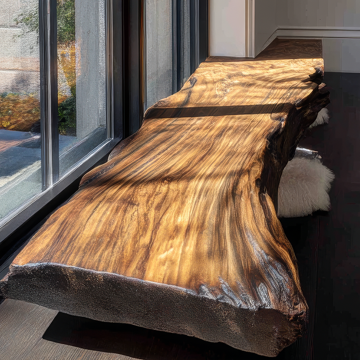 Rovano Live Edge Solid Wood Floating Shelf SPA935932 - Timberustic Floating Shelf